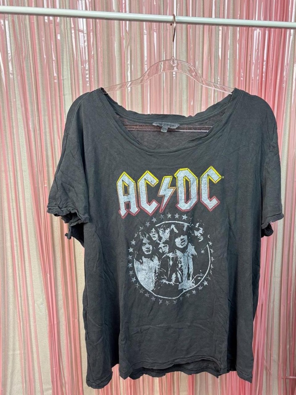Elizabeth and James Black AC/DC Graphic Tee 2XL